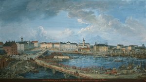 Utsikt over Stockholm fra det kongelige slott, 1801 (gouache på lerret)